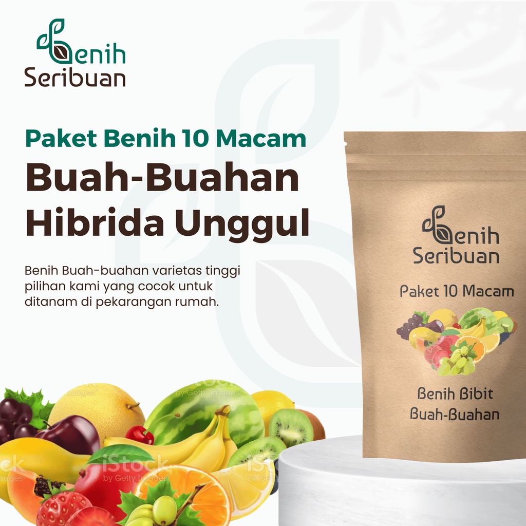 Benih Seribuan - Paket 10 Macam Bibit Buah Buahan Unggul