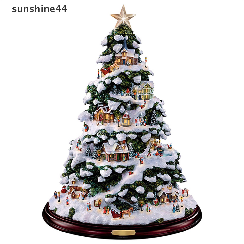 Stiker Kaca Jendela Natal Sunshine Kotak Musik Hiasan Pohon Natal Wall Sticker.