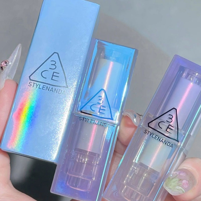3CE Lipstik Soft Matte Lipstick 3.5g/ 3CE Stylenanda New Ice Blue Tube Laser Lipstik（Original import