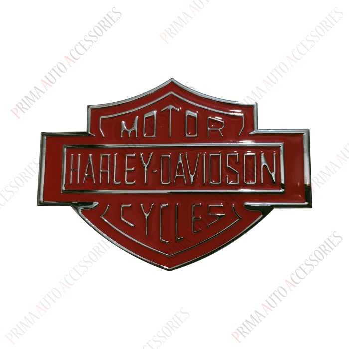 

TERLARIS | 3D Stiker Motor Cycles HARLEY DAVIDSON Sticker Car Logo - Merah