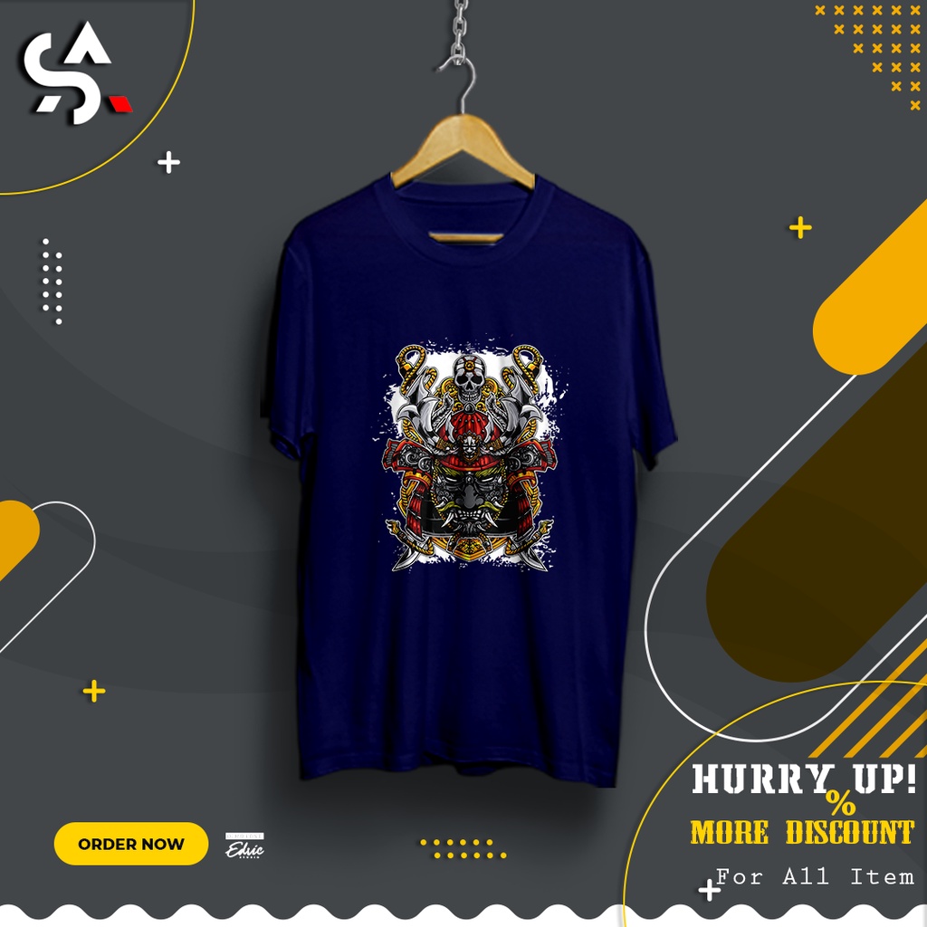 baju kaos M1 - Samurai - 4 pria distro t shirt murah keren dewasa Baju distro Kaos pria wanita