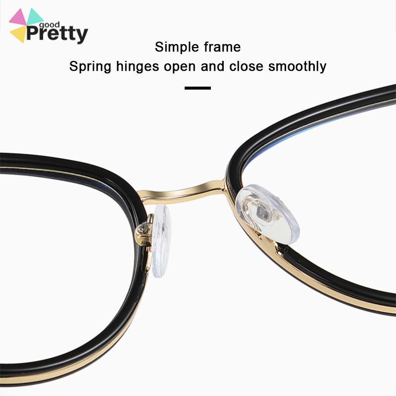 Kacamata Optik Populer kacamata Pemblokiran Cahaya Biru kacamata Retro Fashionable Wanita - PD