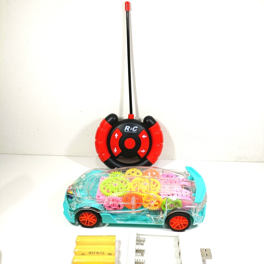 Gear Car R/C RC remote control mobil transparan