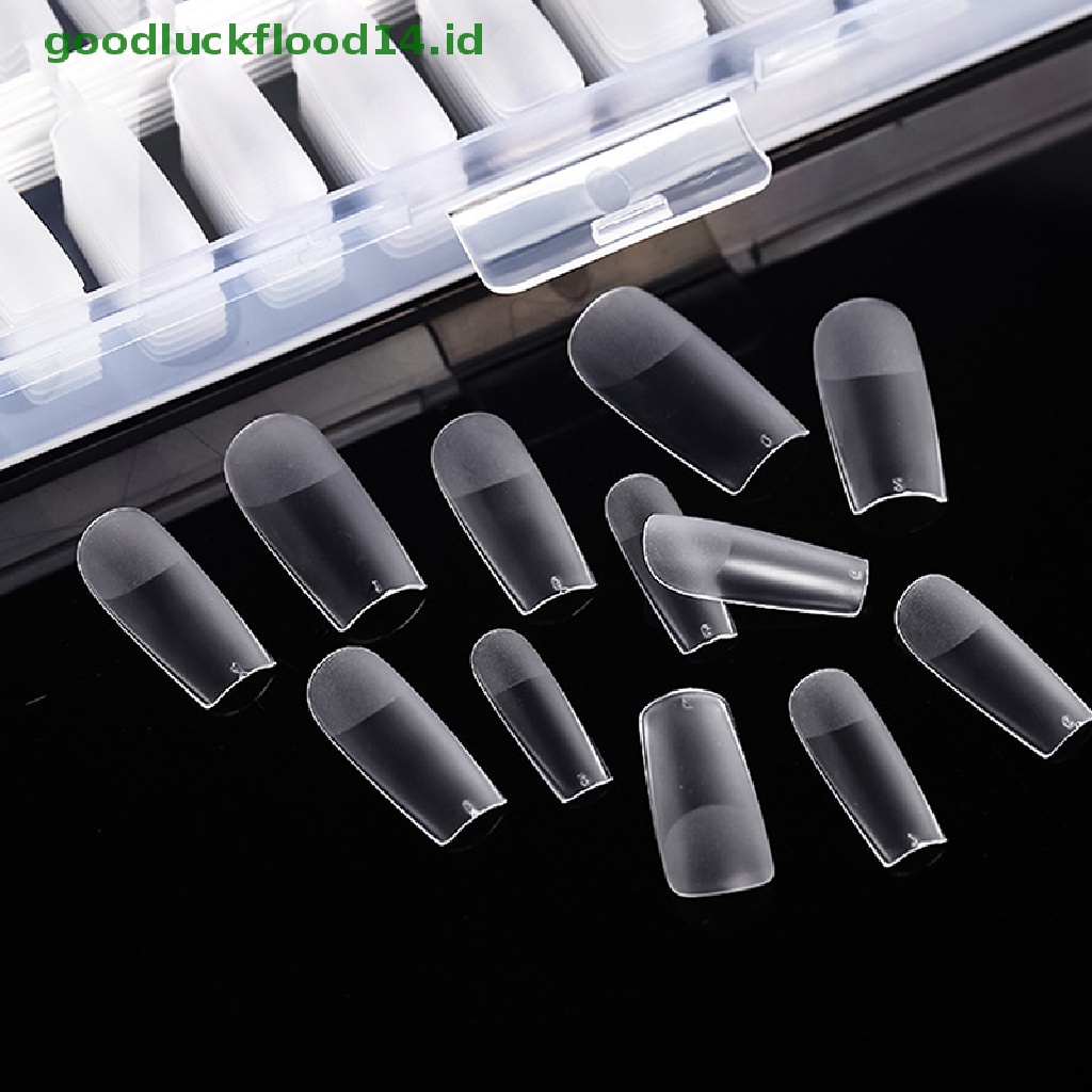 [GOOGFOUR] 240pcs Gel X Kuku Palsu Tip Press on Extension Acrylic Full Cover Fake Nail [TOP]