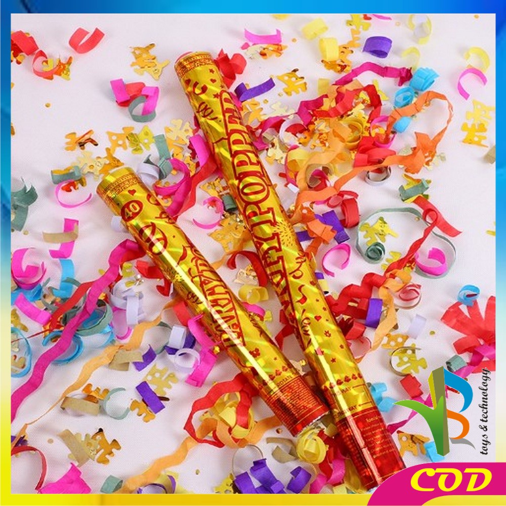 RB-C785 Confetti Popper / Party Popper Ulang Tahun &amp; Wedding / Petasan Pesta Semburan Kertas Warna Warni / Souvenir Pesta