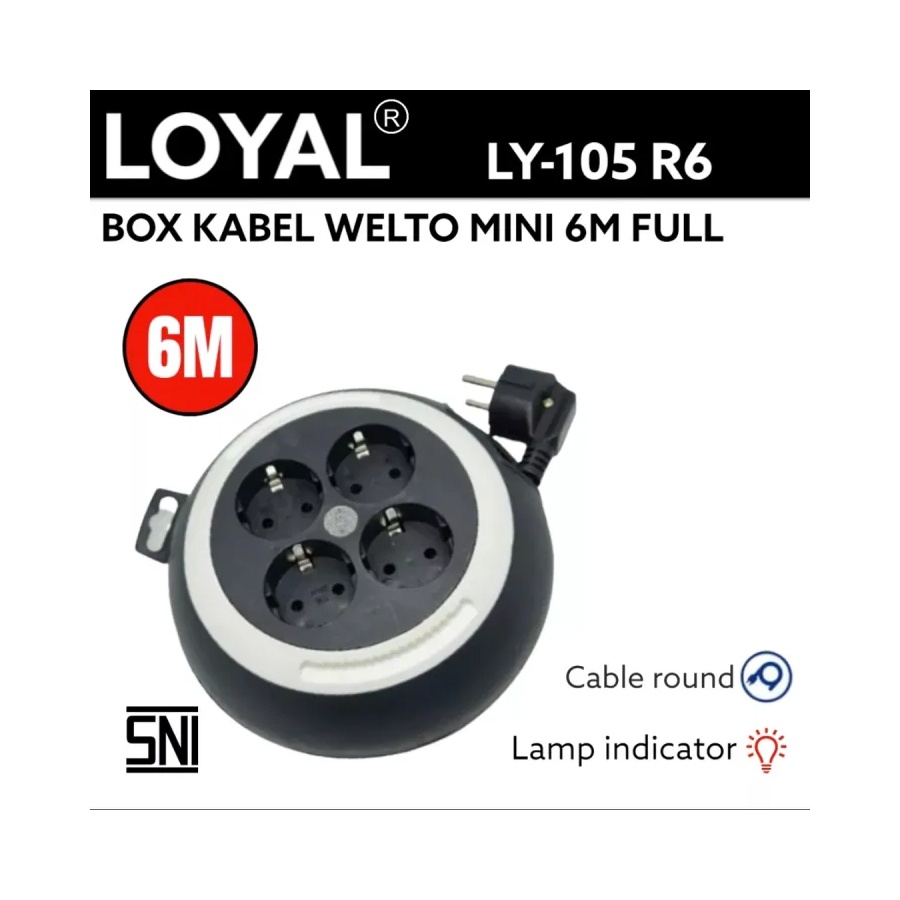 Kabel Rol Loyal SY105R6 Box kabel Mini Full 6 Meter