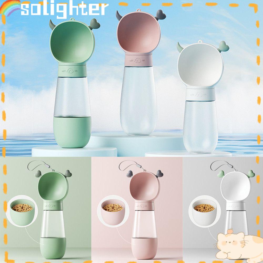 Solighter Pet Water Bottle Fashion Puppy Cat Pet Supply Makan Mangkuk Minum