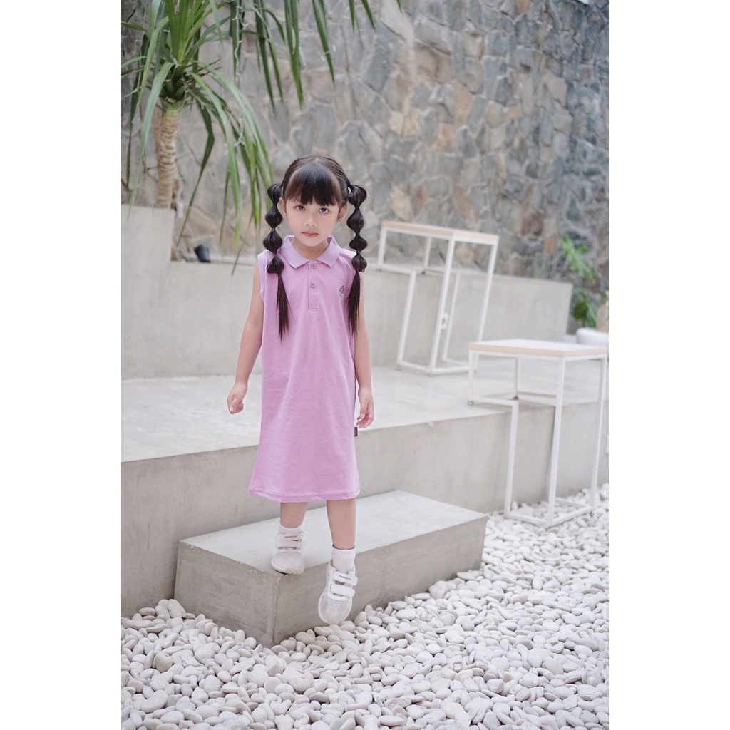 MD - Keola Basic Casual Polo Dress Katun Anak / Rok Anak - Flower Series