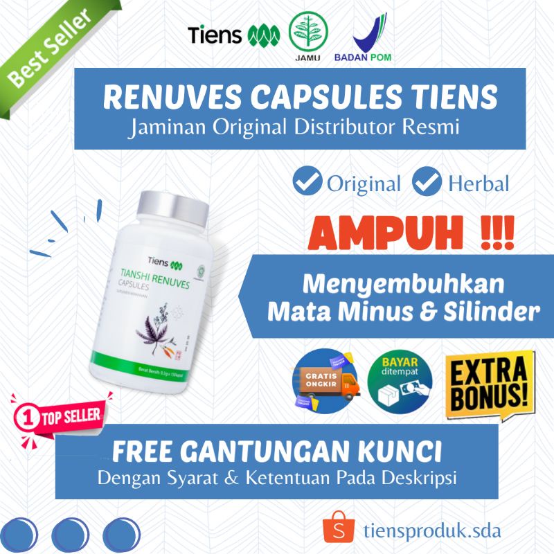 (TERLARIS) RENUVES CAPSULES ECERAN SUPLEMENT VITAMIN MATA MINUS PLUS SILINDER OBAT MATA MINUS KAPSUL