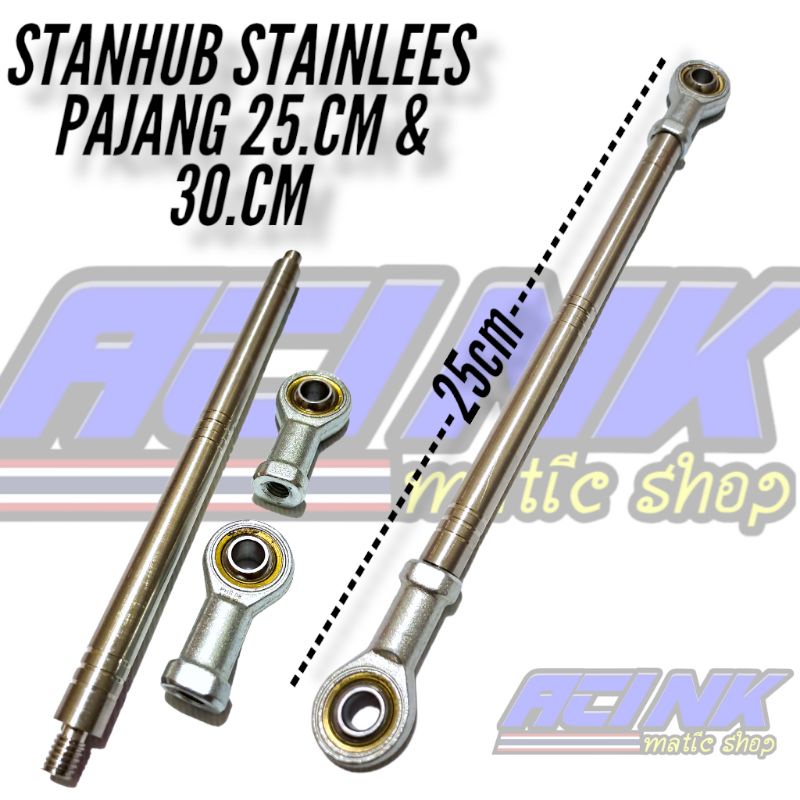 Stanhub stik rem stainles panel rem belakang tromol universal stainlis panjang 25cm 30cm