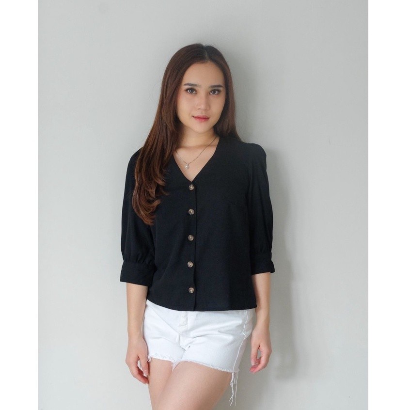 Kemeja polos baju kerja style katun murah terbaru 2023 W8S3 branded Terbaru oversize kotak kotak mot