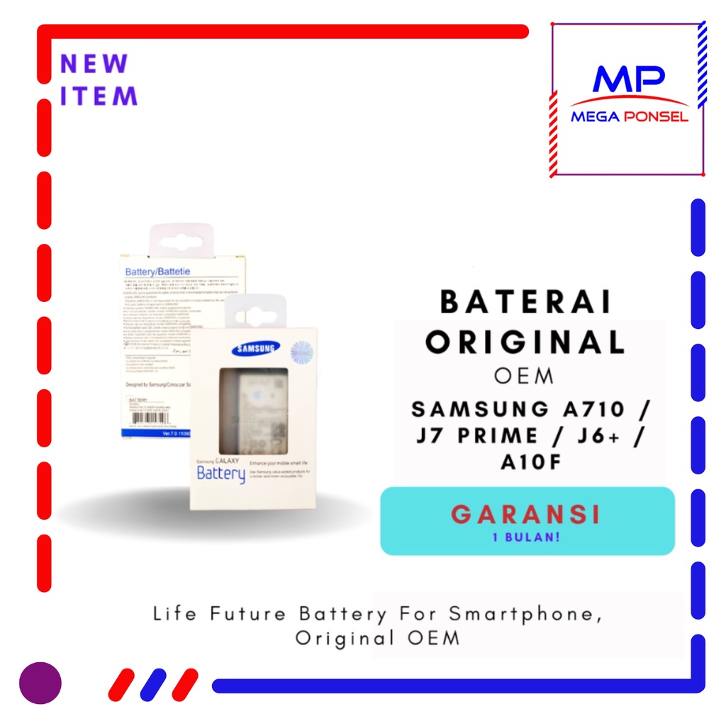 Baterai Samsung A710 / Baterai Samsung J7 Prime / Baterai Samsung J6 Plus / Baterai Samsung A10F Oem