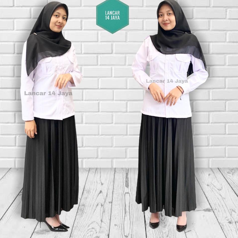 EMA.20Ja23ᵂ ‣ Kemeja Pns Putih Dinas Baru Wanita Baju Putih Pdh Pns Wanita Kemeja Atasan Putih Kerja