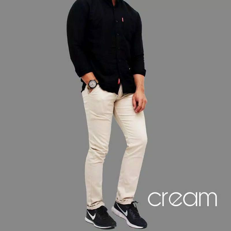 YANG LAGI HITS SIZE 28-38 CELANA PANJANG PRIA CHINO POLOS CASUAL PREMIUM QUALITI MMA UFC