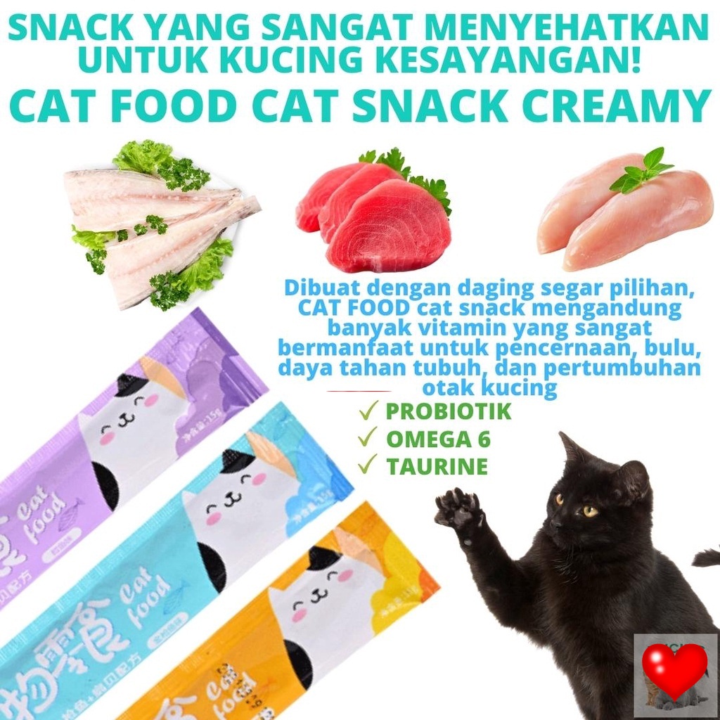 Cat Snack Cat Food Kucing Ishtar 15Gr Creamy Makanan Kucing Basah Wet Food Stick Cemilan Penggemuk Kucing