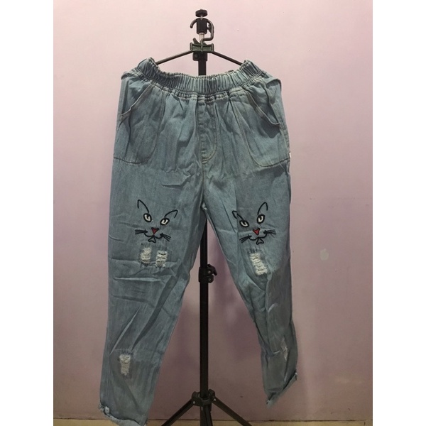 Celana jeans bahan kain