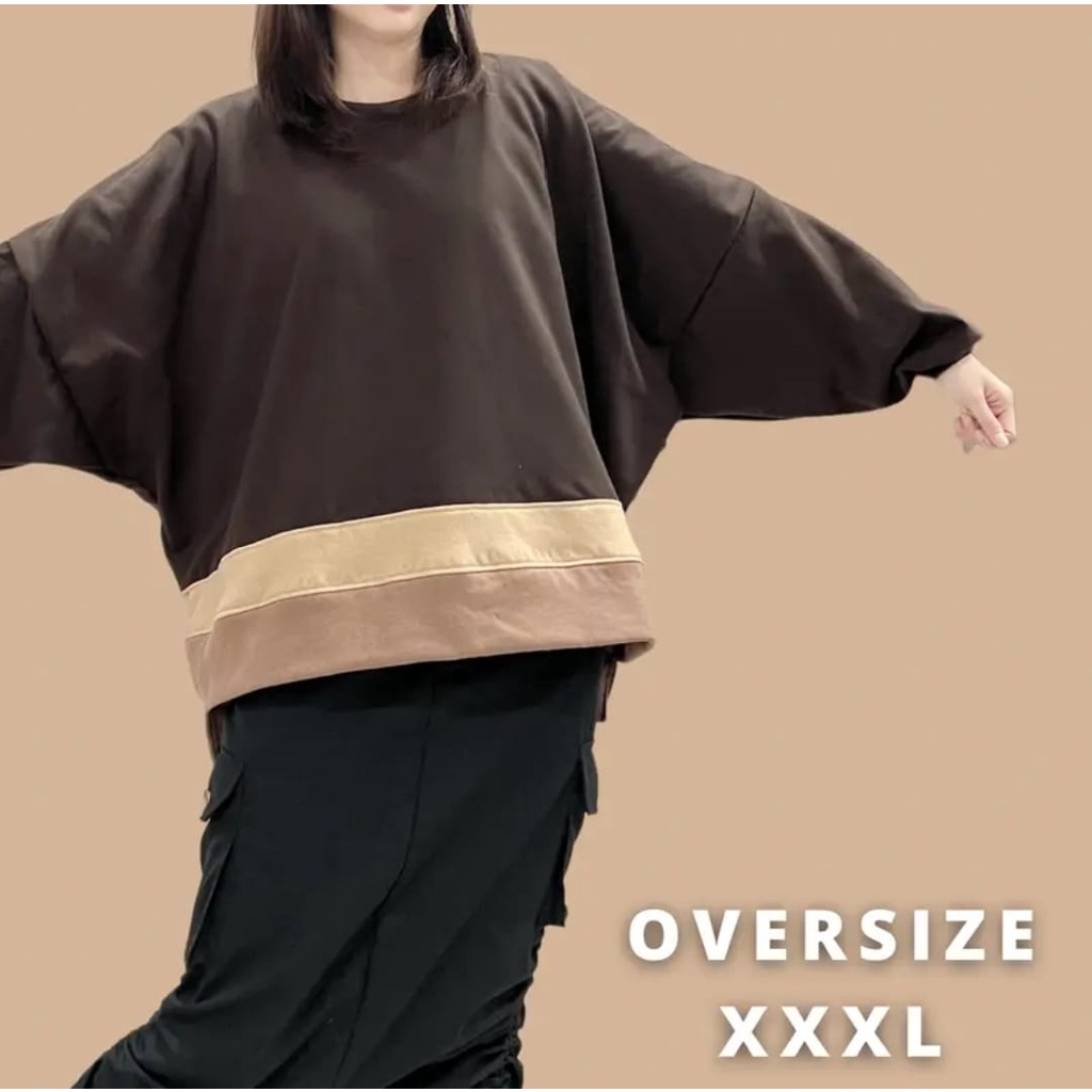 Sweater XXXL Three Colour Oversize BIgsize Wanita | sweater Oblong Wanita Jumbo Korean Style Kekinian