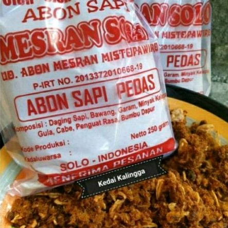 

ABON SAPI MESRAN PEDAS OLEH OLEH KHAS SOLO