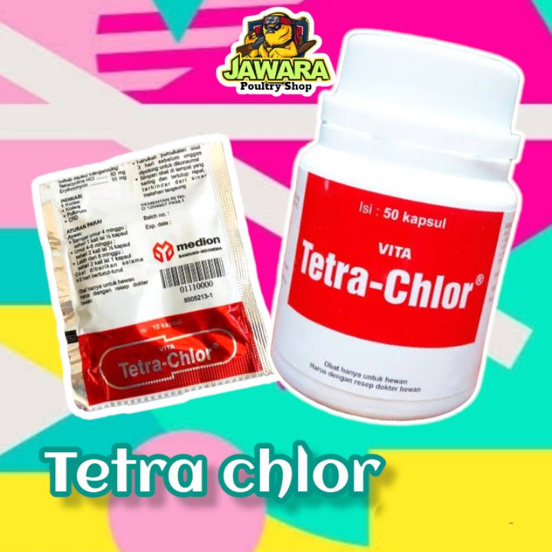 Vita TETRA CHLOR  Obat Pilek Korisa CRD Ayam Bebek