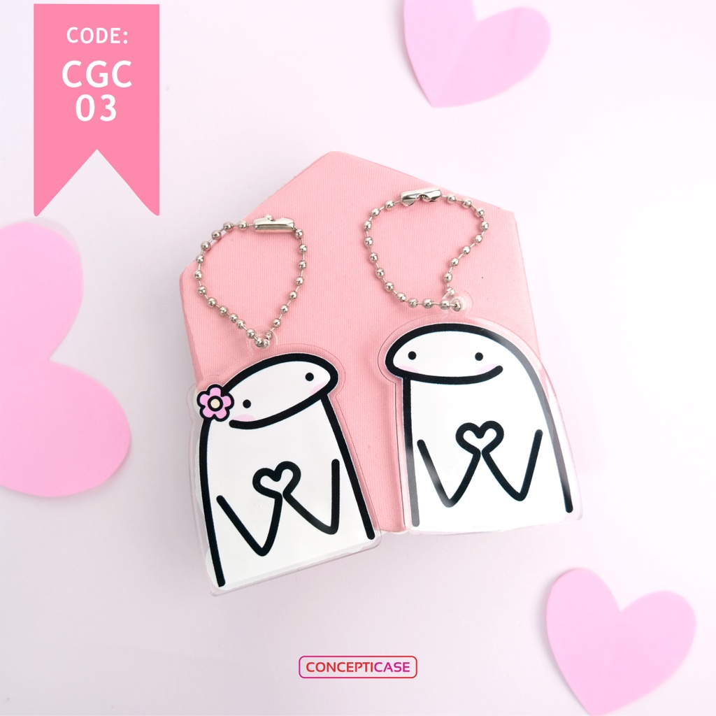 GANTUNGAN KUNCI COUPLE SPECIAL VALENTINE CUSTOM UVPRINT KEYCHAIN AKRILIK 2PCS