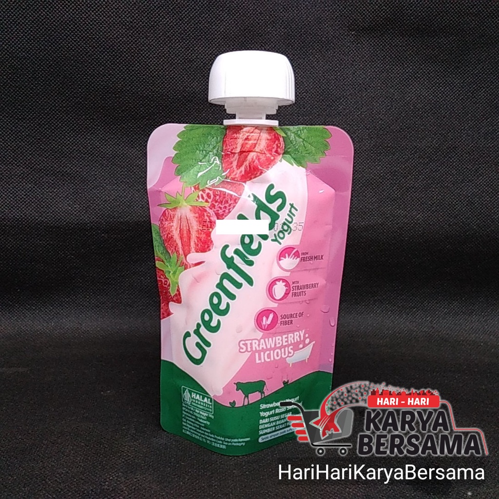 

GREEN FIELDS YOGURT STRAWBERRY POUCH 110GR