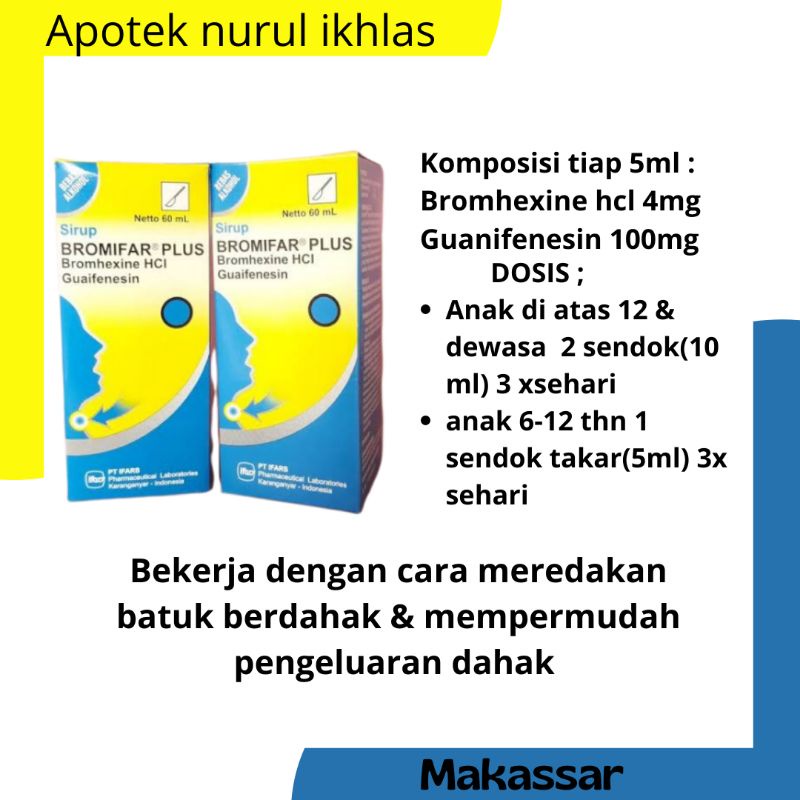 Bromifar plus sirup pengencer dahak 60ml