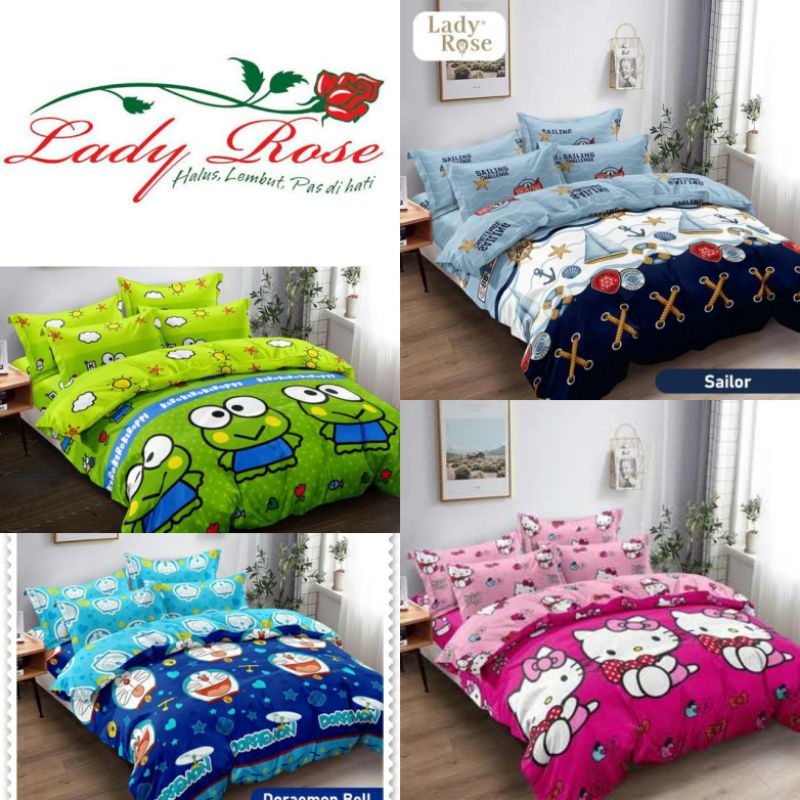 Bedcover Lady Rose Satu Set Ukuran 180x200