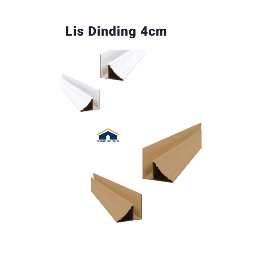 Lis Dinding (Propil) 4cm Pvc Golden