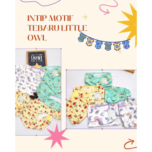 Baju anak setelan panjang piyama bayi boy &amp; girl baju tidur motif by Little Owl