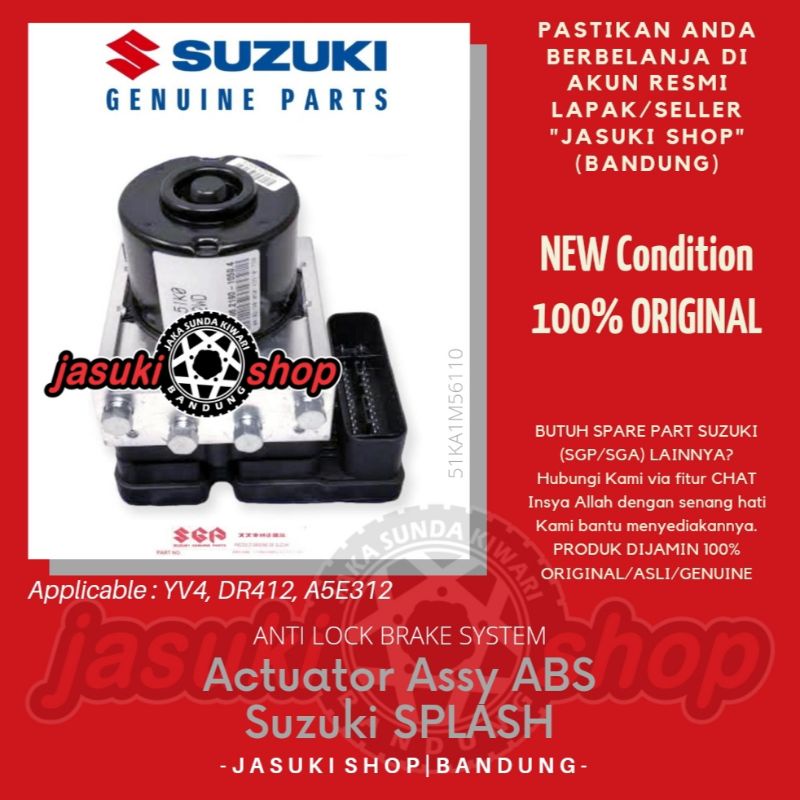 Modul Actuator Assy ABS Rem Suzuki Splash New Splash YV4 DR412 A5E312 Asli Ori Original SGP