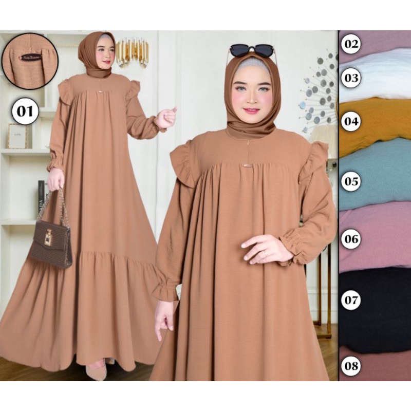 (BAYAR DI TEMPAT) GAMIS NAGITA SLAVINA KRINGKEL TERBARU//GAMIS MEWAH//GAMIS POLOS//GAMIS PESTA//GAMI