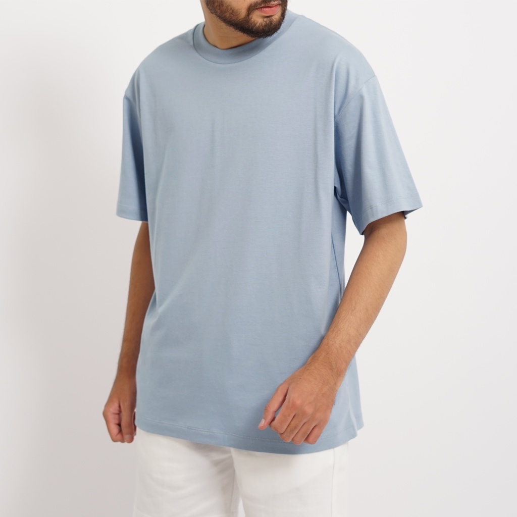 PLAIN Oversize T-Shirt - Dusty Blue (Kaos Polos Oversize 24s)