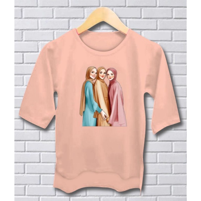 ATASAN KAOS ABG HIJAB BESTIE LENGAN 3/4