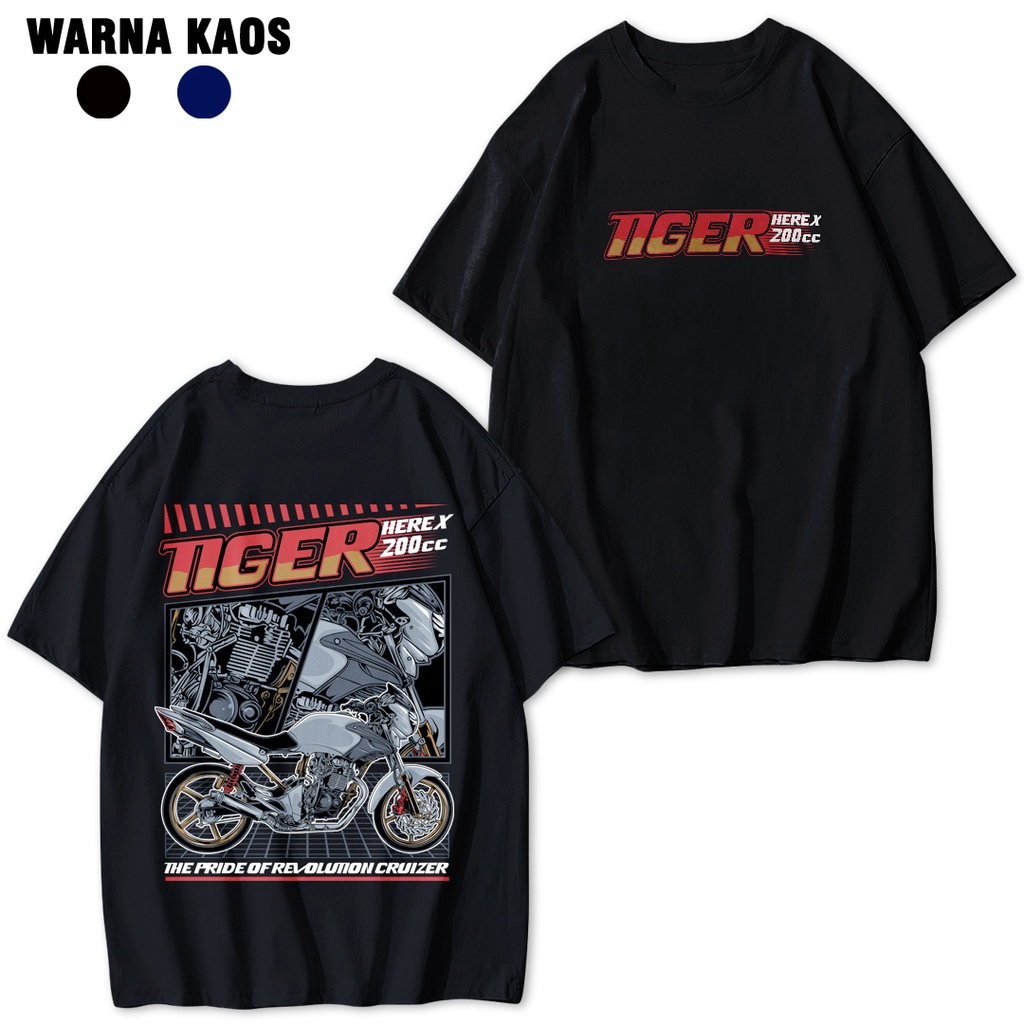 Kaos Tiger Herex 200cc / Baju Honda Tiger Ceper Terbaru / Tshirt Racing Trondol Distro
