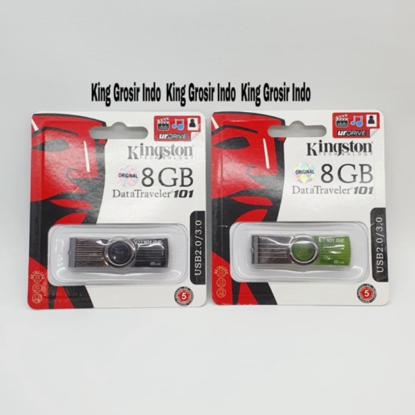 Jual Flashdisk Kingston 8GB 8 GB Original Flash Drive - Hitam Berkualitas