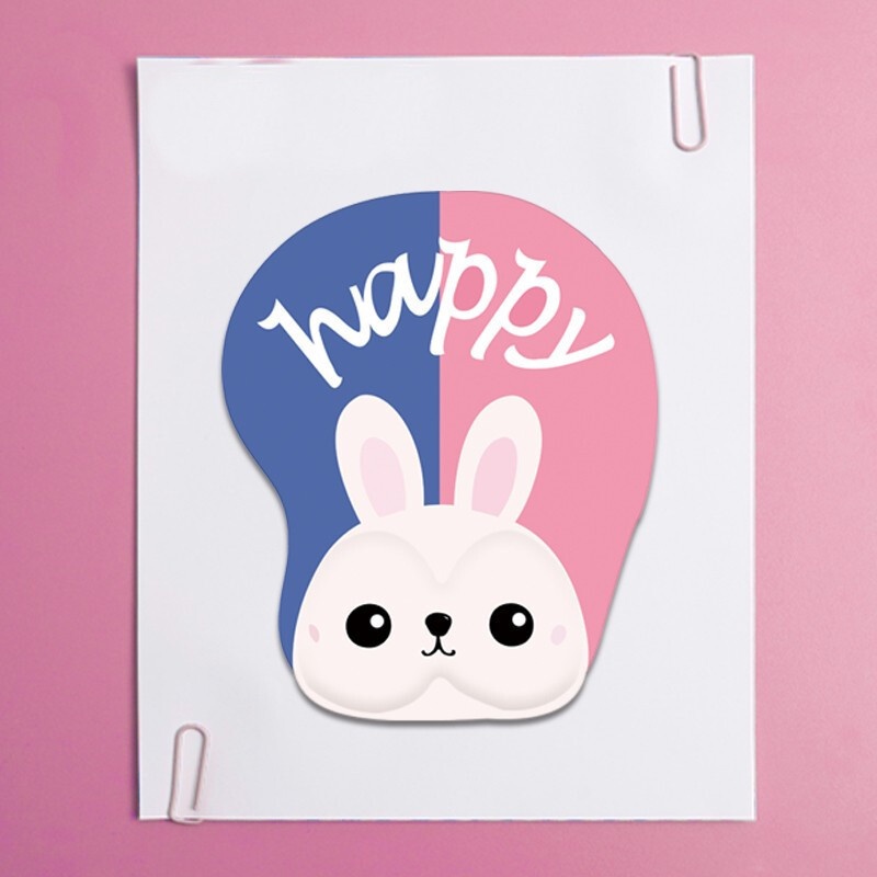 Lovely Shape Mouse Pad Wrist Support Silica Gel Filling Mouse Pad Kain Sutra Susu Mousepad Dengan Penyangga Pergelangan Tangan