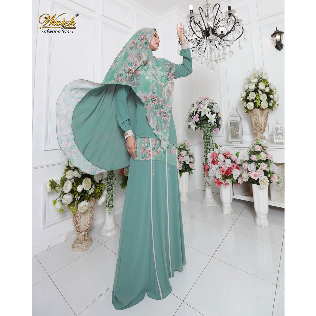 Baju Gamis Set Syari by Wwiek Muslimah Safwana Syari