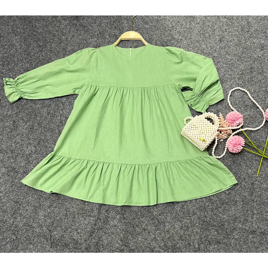 Jimmedy.id - Dress Anak Perempuan Simple Bahan Katun Umur 3-8 Tahun