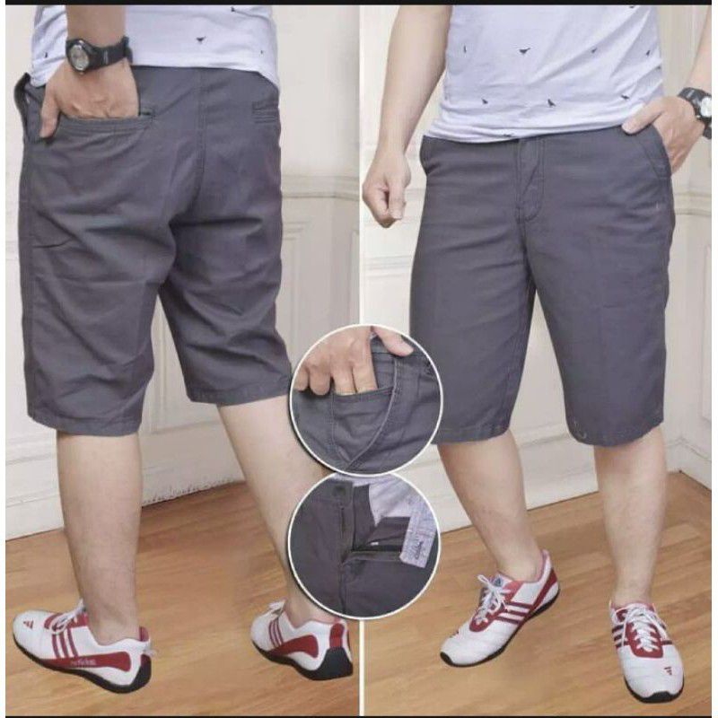CELANA PENDEK CHINO CINO PRIA DEWASA BAHAN STRECTH COMBED BIG SIZE JUMBO