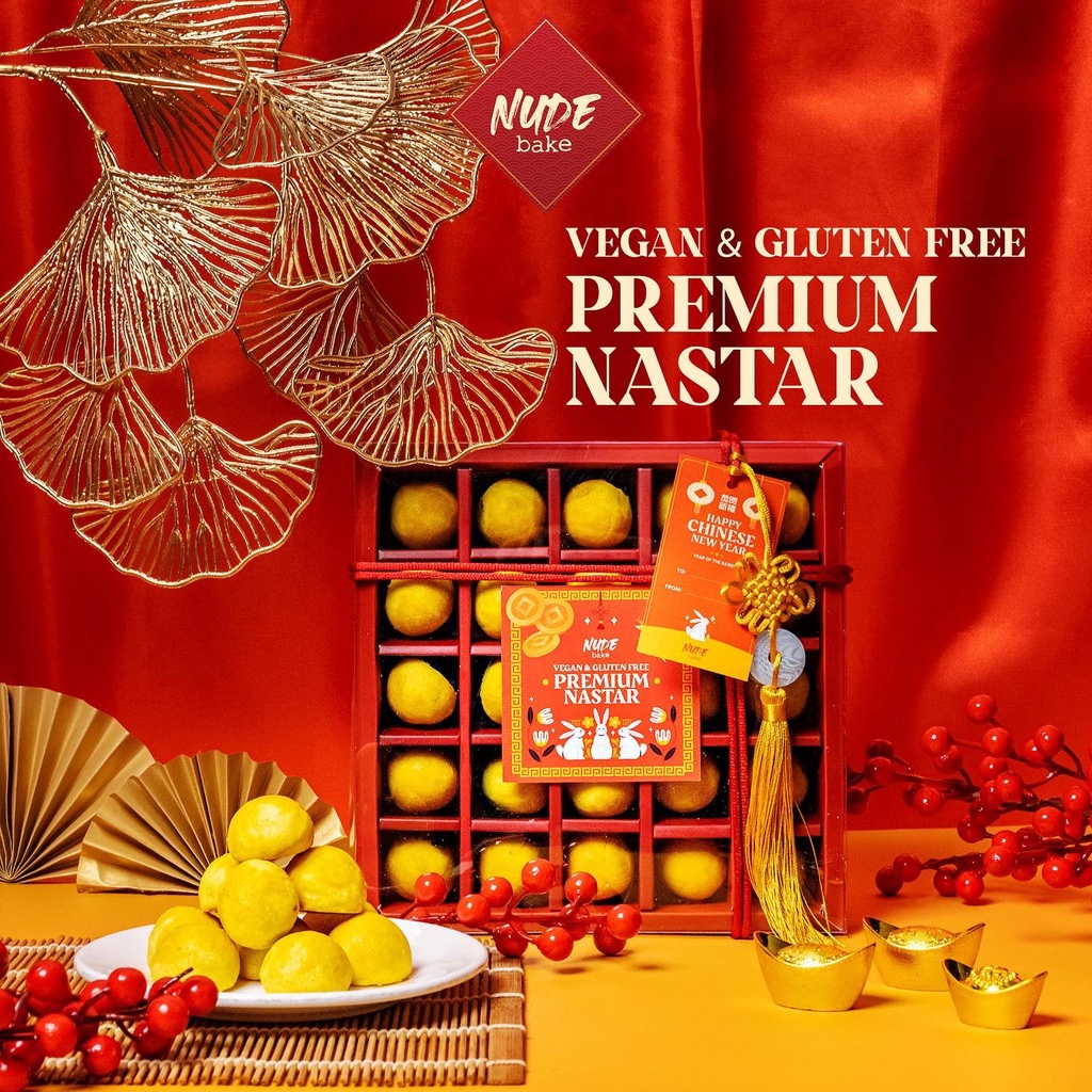 

NUDE Gluten Free & Vegan Nastar Premium Box of 25 pcs | Imlek Hampers