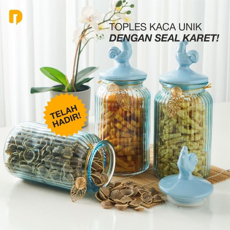 MMS Toples Montella Stripe - Blue 1300 ml Set of 3