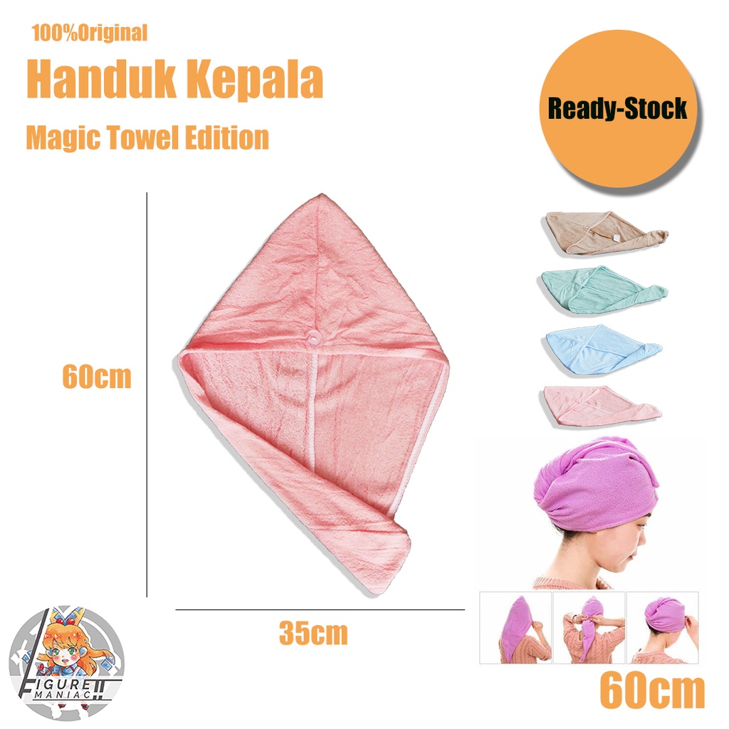 Handuk Kepala - Handuk Keramas Microfiber Magic Towel Topi Keramas Handuk Keramas Korean Style Kimono Handuk Mandi