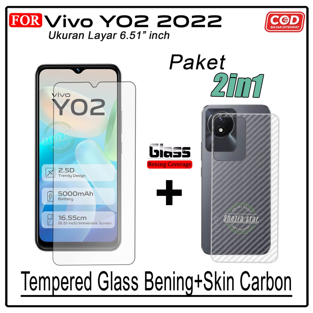 Promo 2in1 Tempered Glass Ceramic Privacy Vivo Y02 2022 Y02t Y02A 2023 Y01 Y01A Y30 Y50 Y91 Y15s  Anti Gores Anti Spy Full Layar