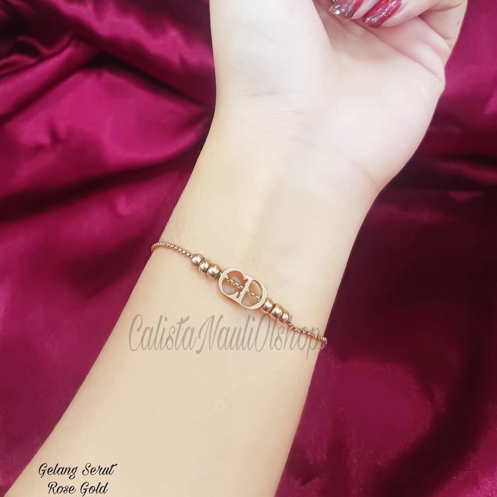 GELANG SERUT TITANIUM C FASHION BRANDED PERHIASAN EMAS KOREA ANTI KARAT DAN ANTI LUNTUR
