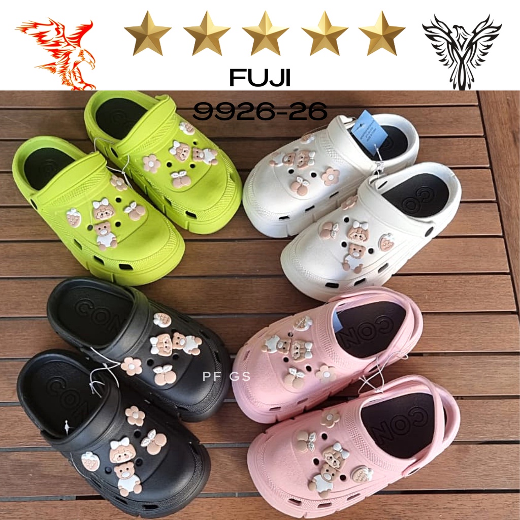 Sandal Baim Fuji Wanita MOKAYA 9926 -26 Jibbitz Girl Strawberry Import Cantik