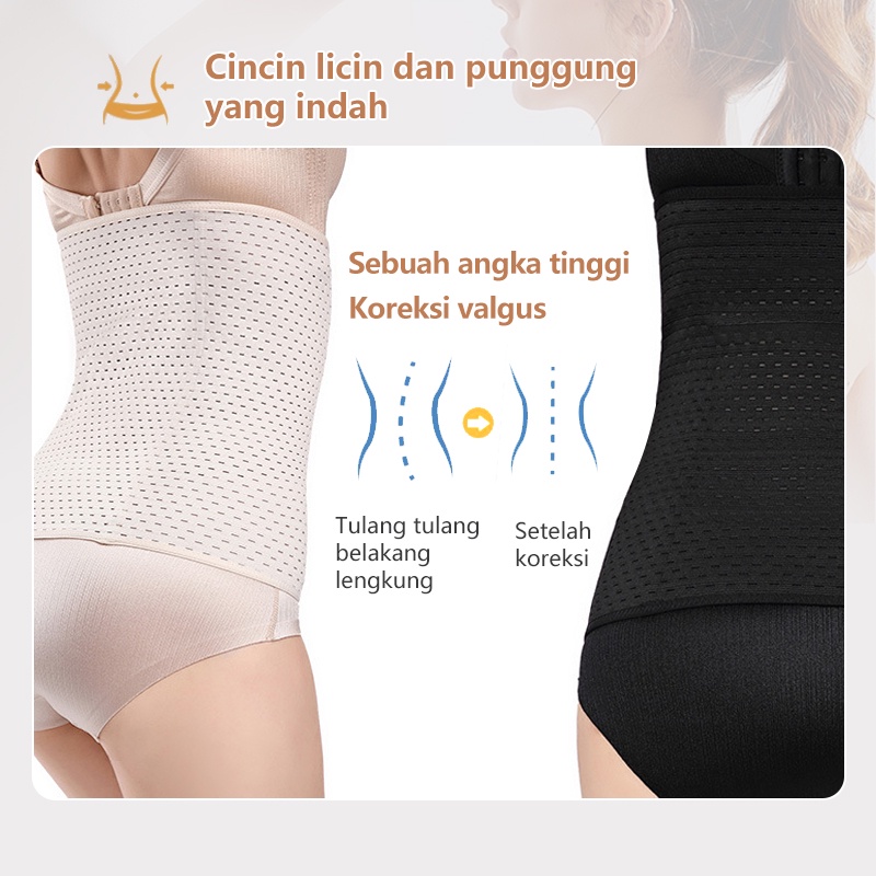 Korset Tiga Baris dan Tiga Belas Tombol Purut Band Postpartum Perut Kon Pelangsing Perut Pengecil Perut Buncit Melahirkan Slimming 8823