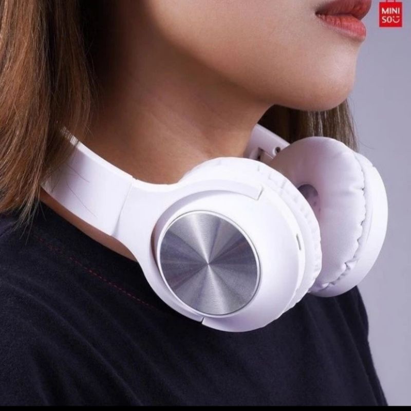 MINISO Headset Blutooth Bermotif CD - Patterned Headphone Wireless
