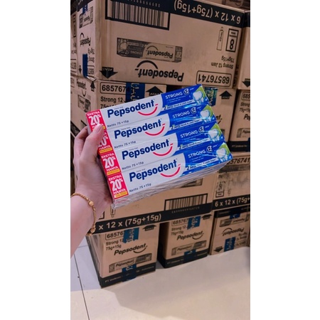 pepsoden strong 75gr + 15gram // pepsodent tahan 12jam