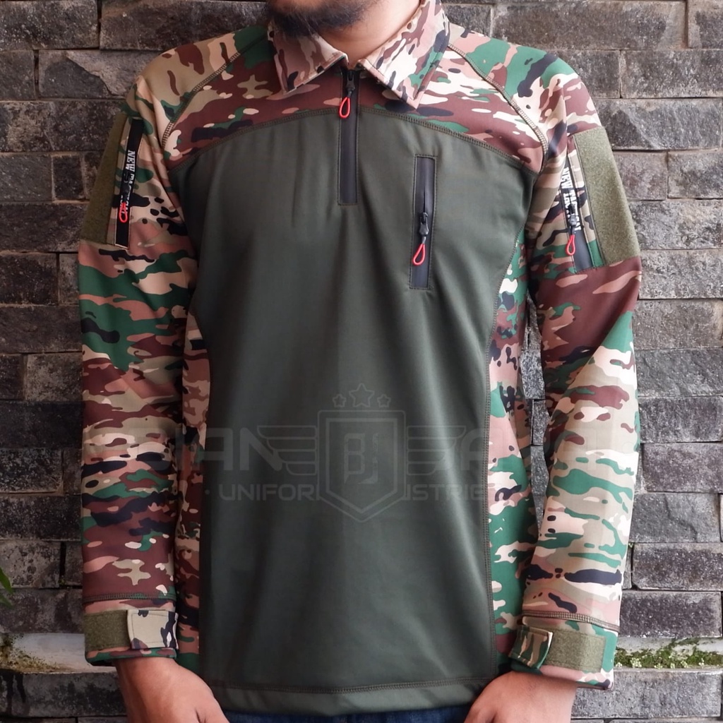 Terbaru Kaos BDU Scuba Baju Tactical Full Scuba Tshirt Kaos Army / Kaos Tactical Pria