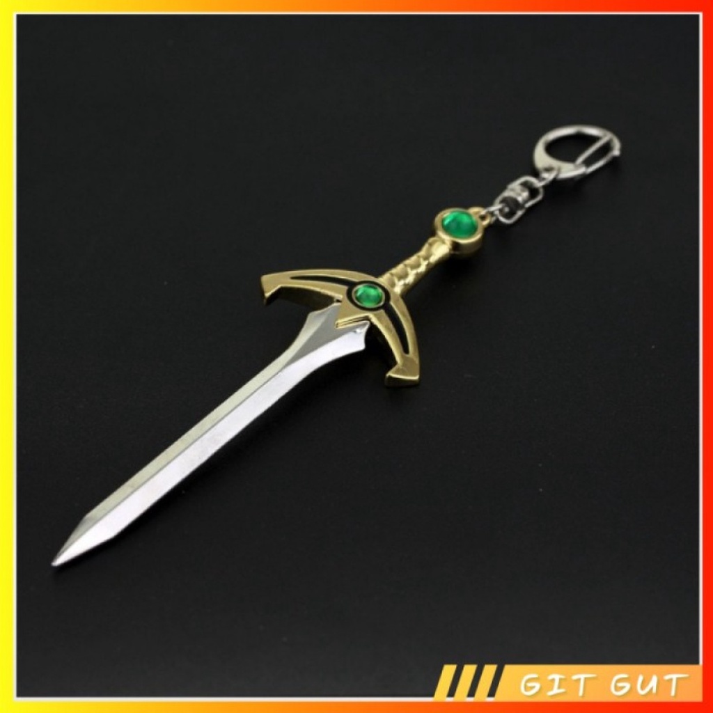 Keychain Gantungan Kunci The Legend of Zelda Green Crystal Sword